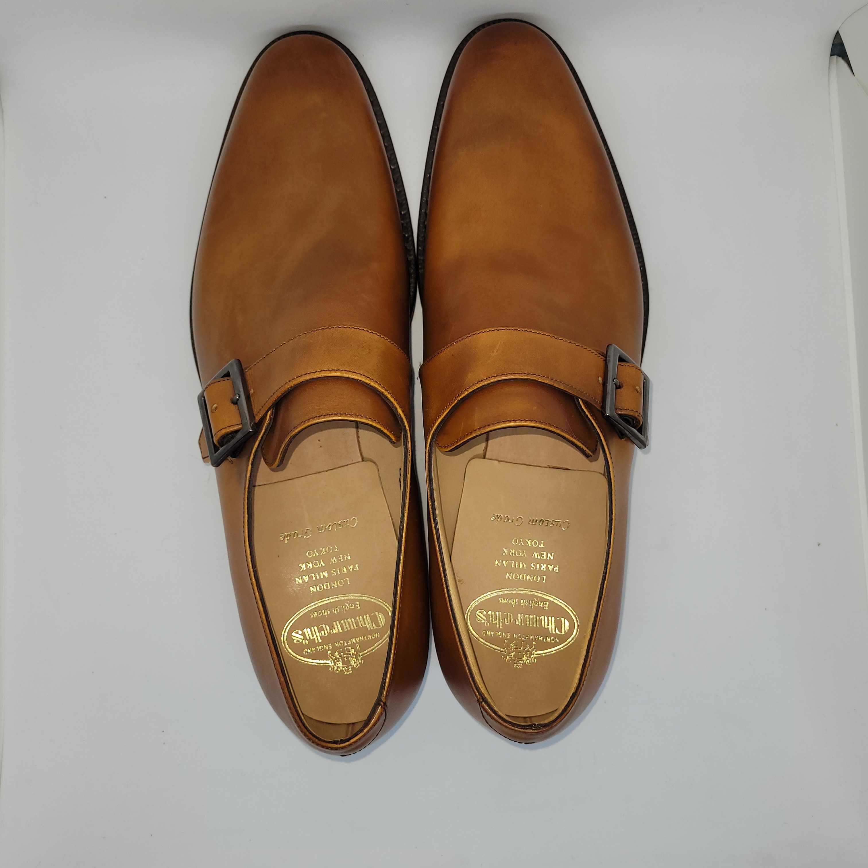 Church's "Lisbon" Leather Monkstrap, Old Chestnut, UK 8,5 F / EU 42,5