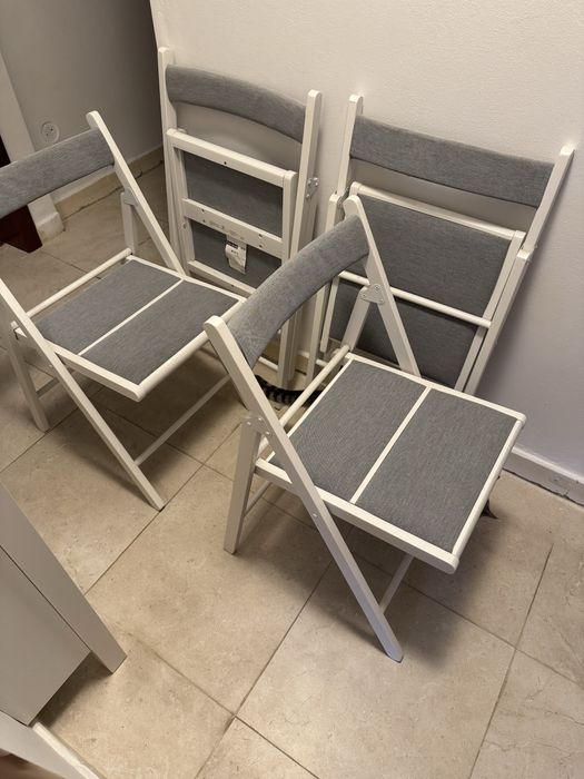 Masa pliabila + scaune Norden Ikea | 4 scaune Knisa gri