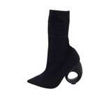 Botine Burberry tip soseta cu toc sculptural,negre,masura 40