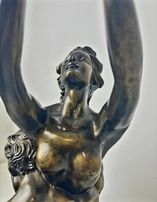 Statuieta lampa art deco 75 cm