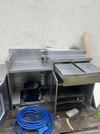 Masa inox suport grill Blanco