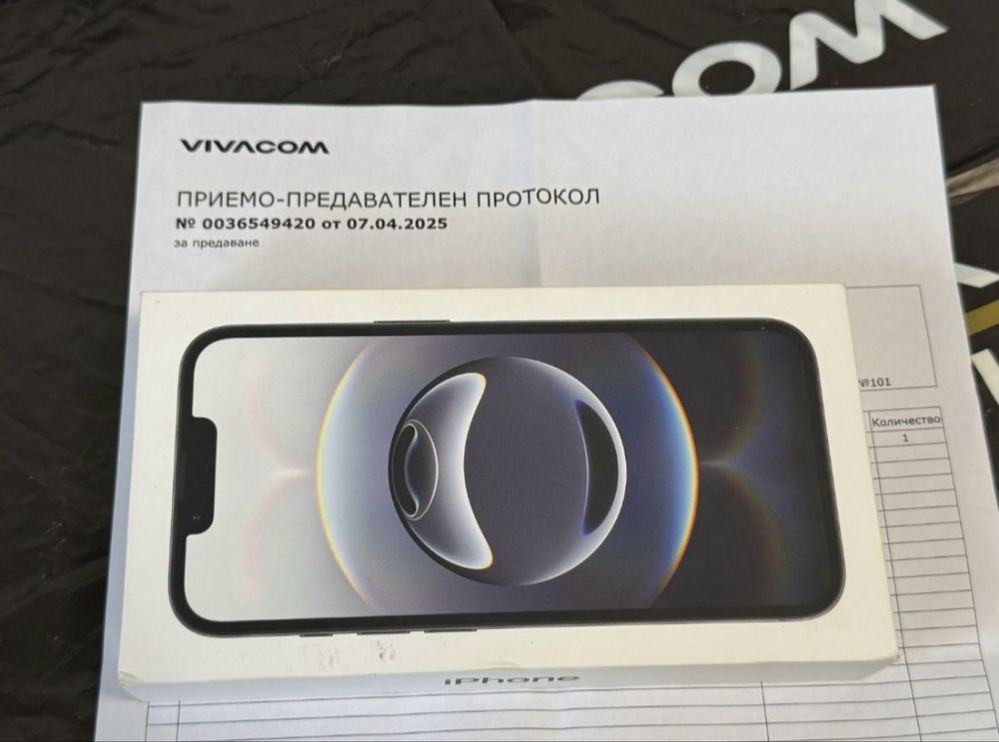 КАТО НОВ 128GB iPhone 16e wallet Гаранция от Vivacom до 2027 Black