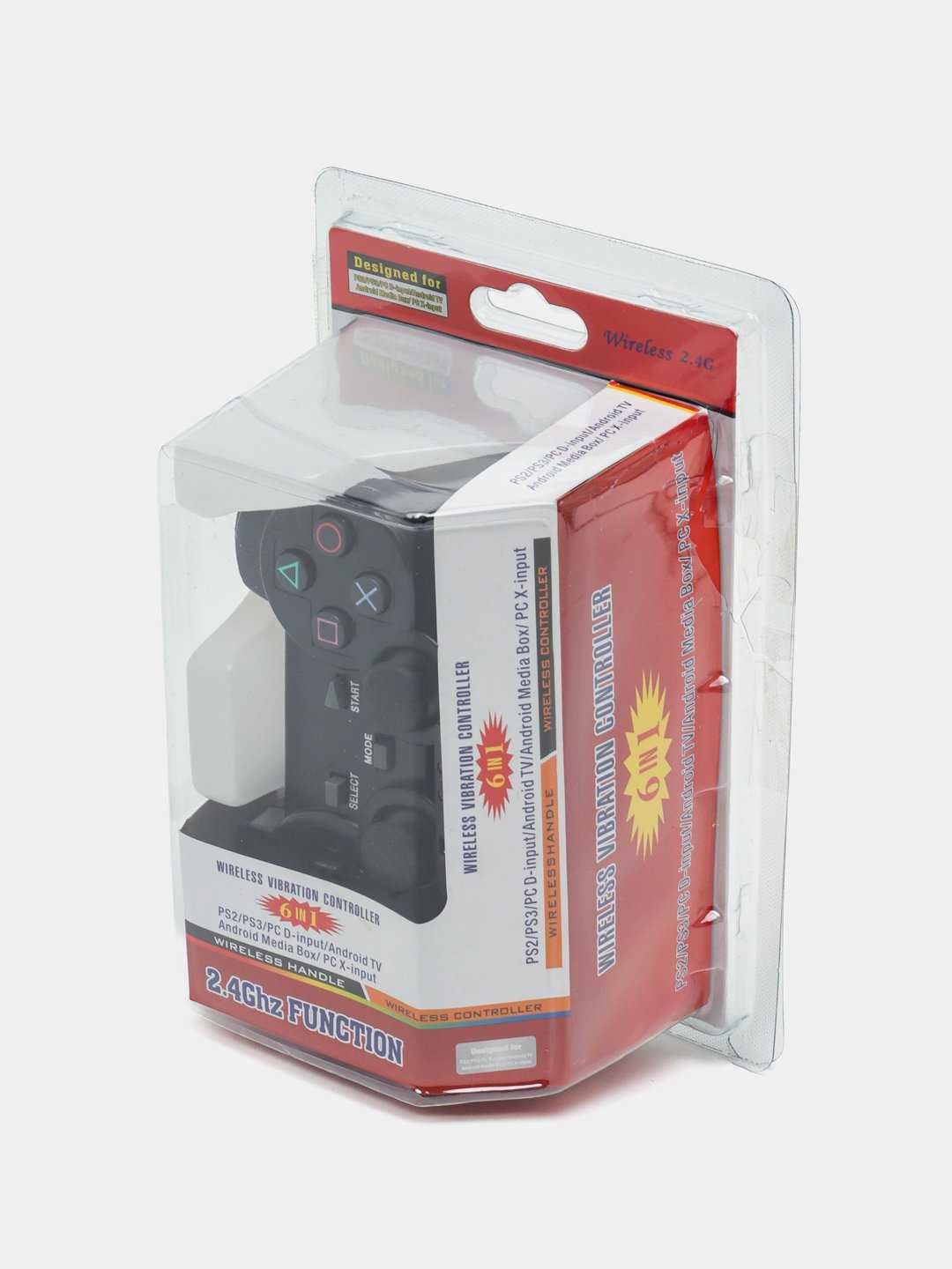 Геймпад Wireless Vibration controller, 6 в 1 джойстик, PS2, PS3, PC,