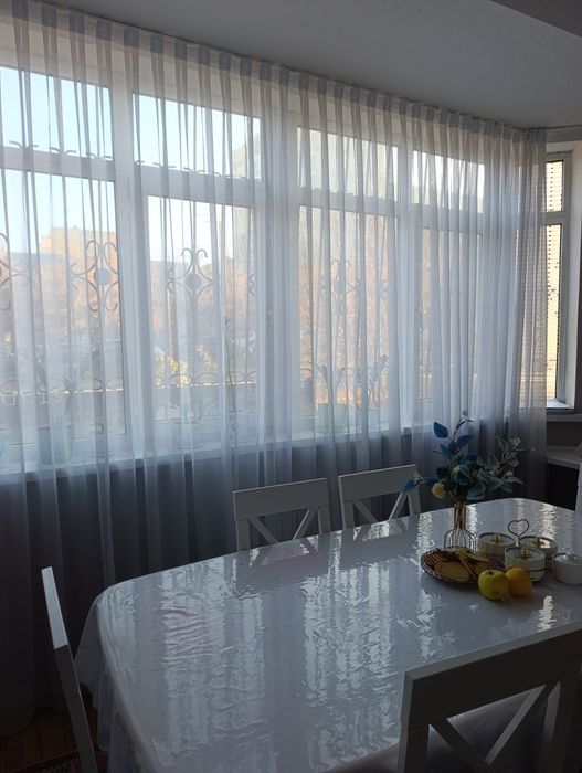 Тюль собранная на карниз 4 метра