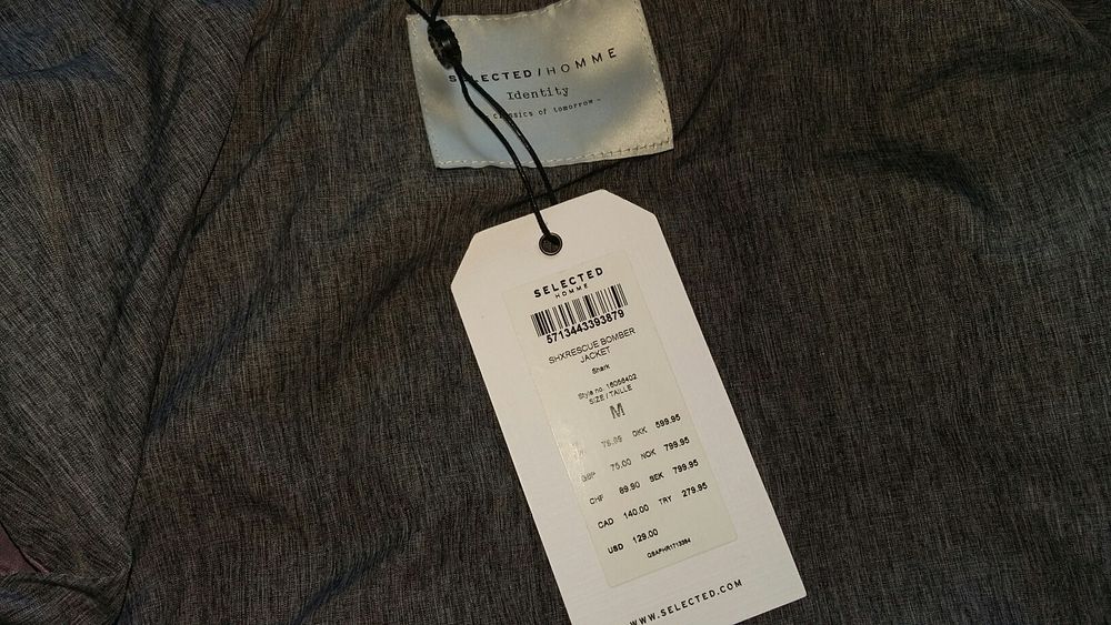 Selected Homme Identity Shark bomber jacket бомбер яке горница ново
