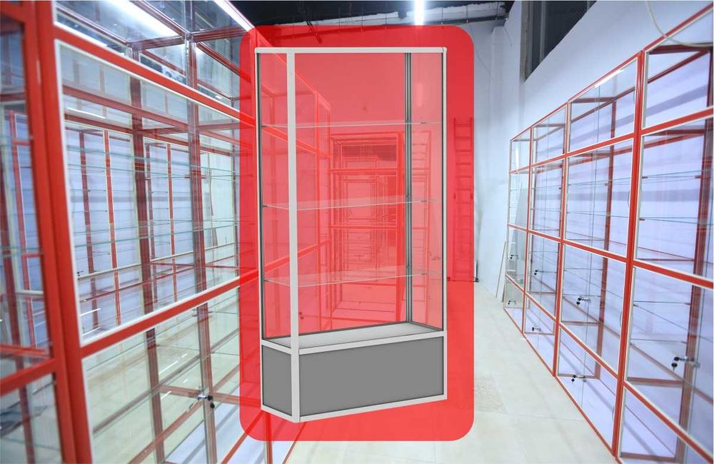 Витрина торговая из профиля и стекла, Акция,прилавки,для магазина alvi