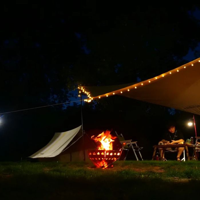 Складной походный мангал-очаг из нержавеющей стали