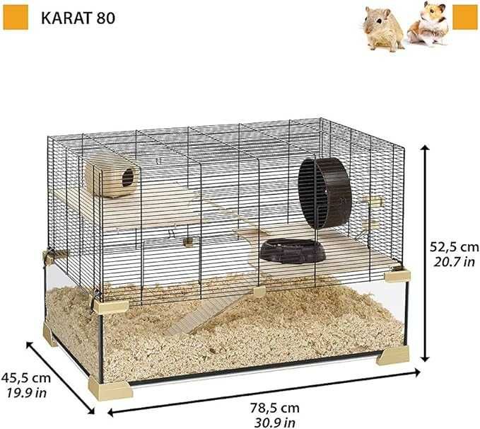 Cușcă Ferplast pentru hamsteri și șoareci KARAT 80 rozătoare mici,