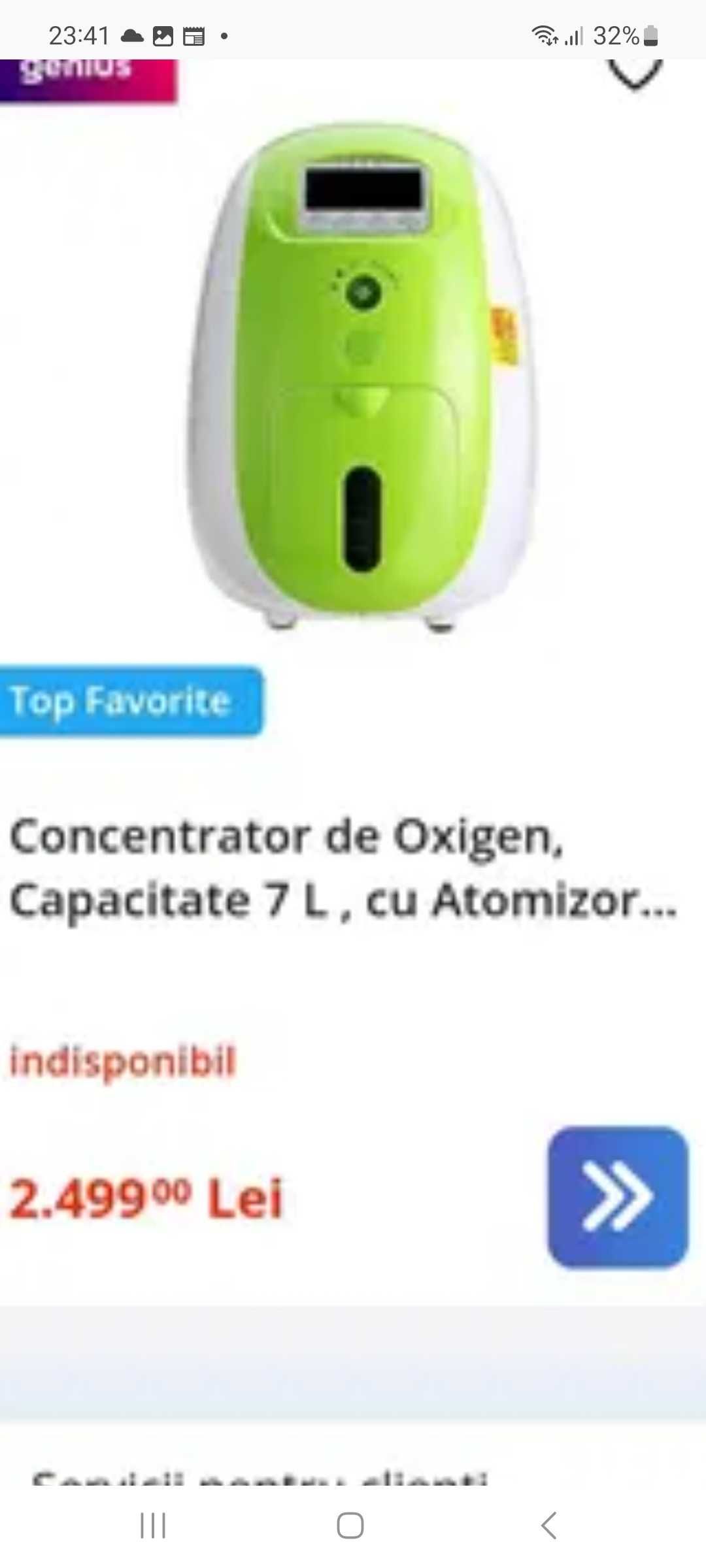 Aparat de oxigen nou