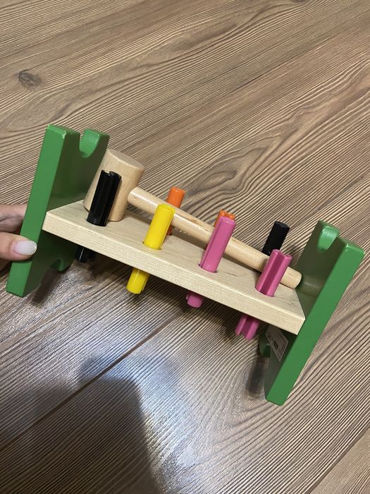 Игрушка Икеа Мула Блок с колышками и молотком