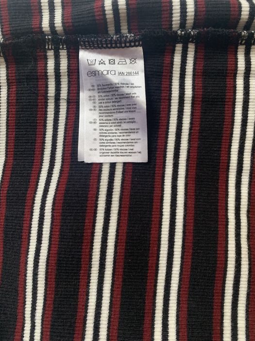 НОВА рокля "Есмара" от Лидл  –райе ,номер 40/42 с къс ръкав–с етикет