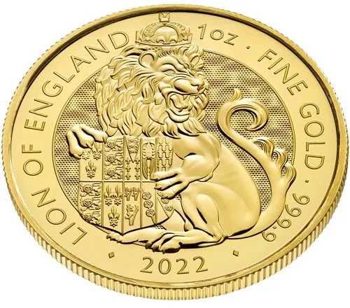 1 toz Златна Монета Зверовете на Тюдорите Лъвът на Англия 2022