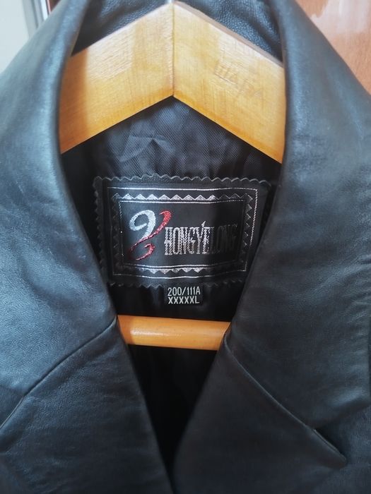 Пиджак кожаный новый