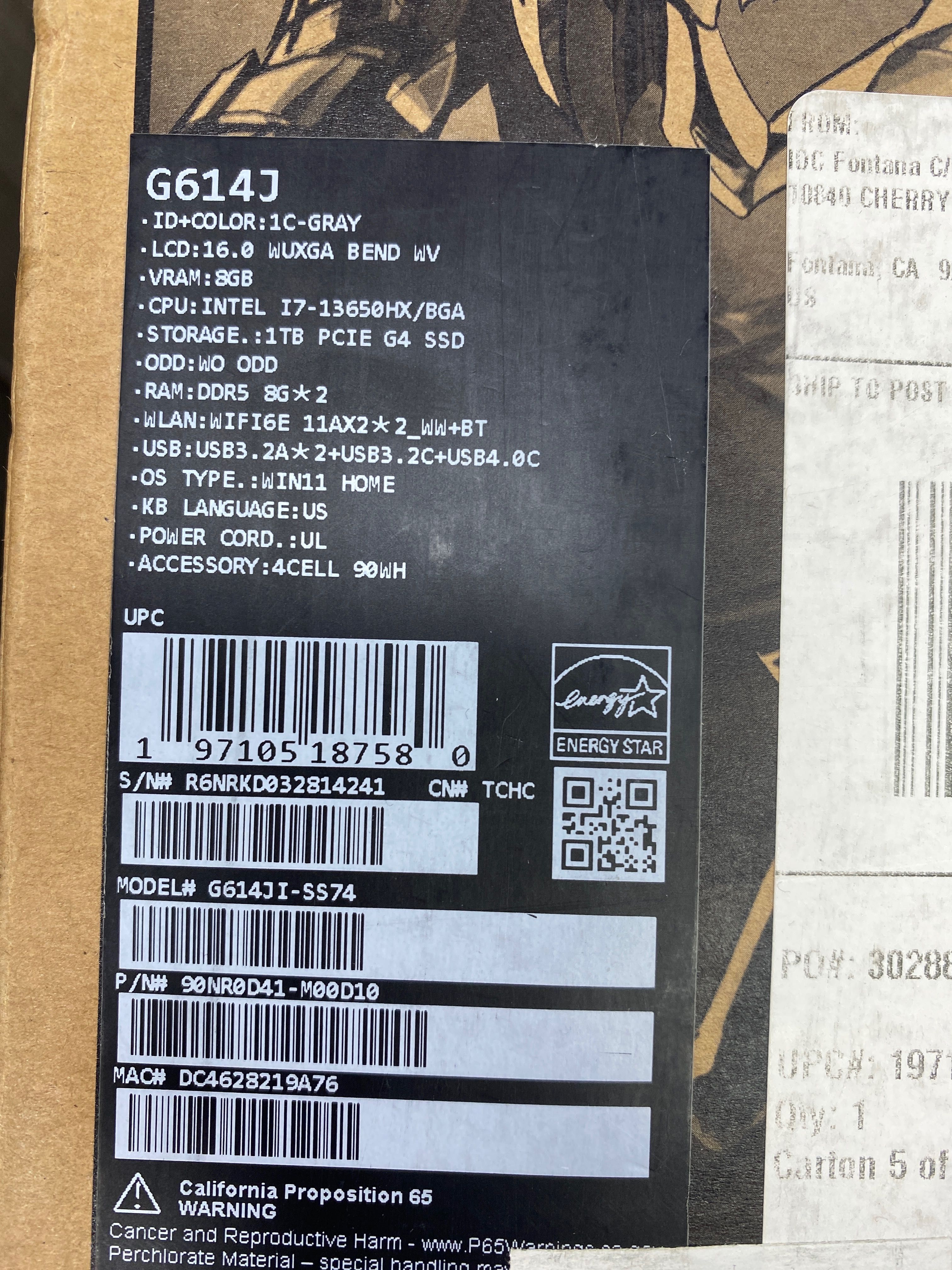 Asus Rog Strix G16 / I7-13650HX / RTX 4070 /