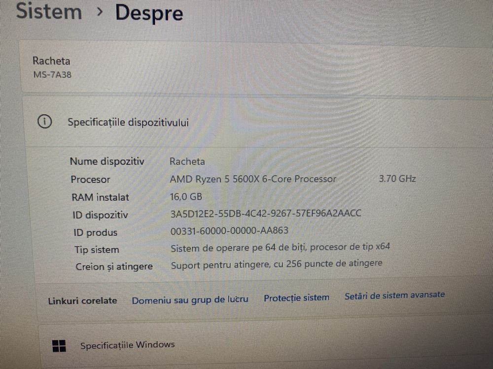 PC 3060 12GB ryzen 5 5600 X