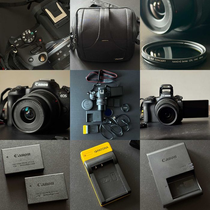 Canon EOS R50 Mirrorless + Obiectiv RF-S 18–45mm + Accesorii – Ca Nou