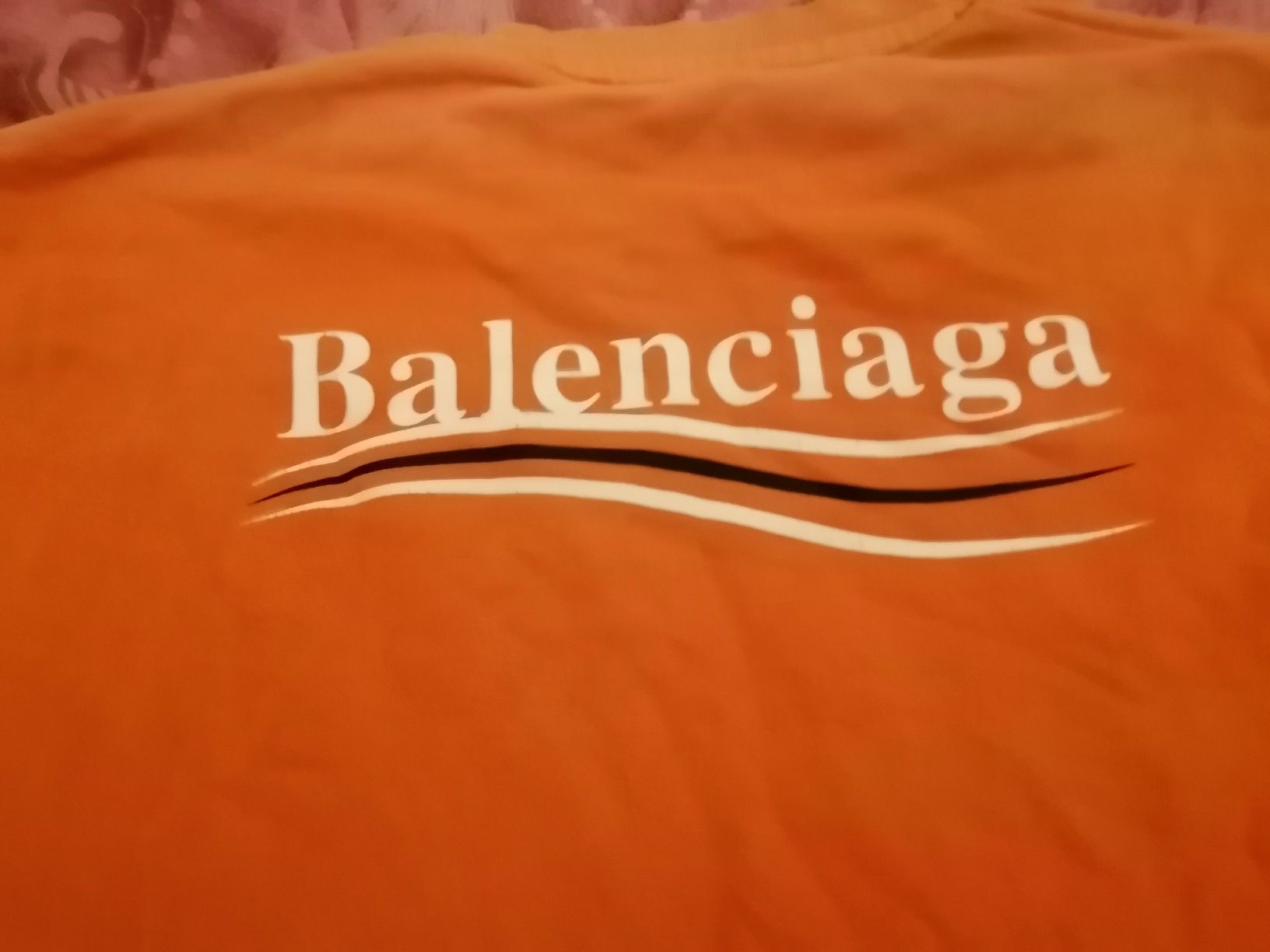 Bluza hanorac Balenciaga Paris portocaliu