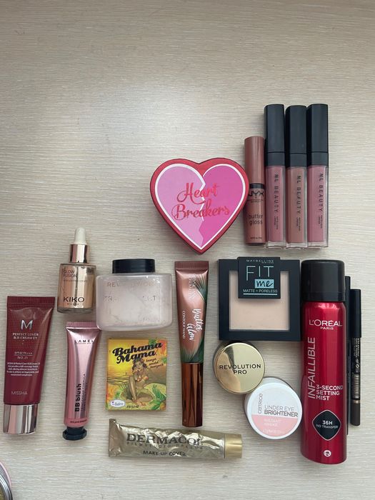 L’Oréal, Nl beauty, Nyx, Maybelline,  Revolution, Kiko Milano, Catrice