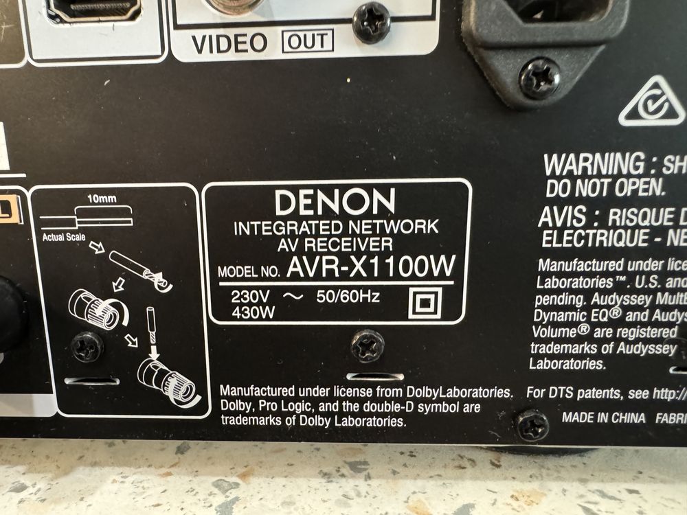 Denon AVR-X1100W Bluetooth Wi-Fi resiver