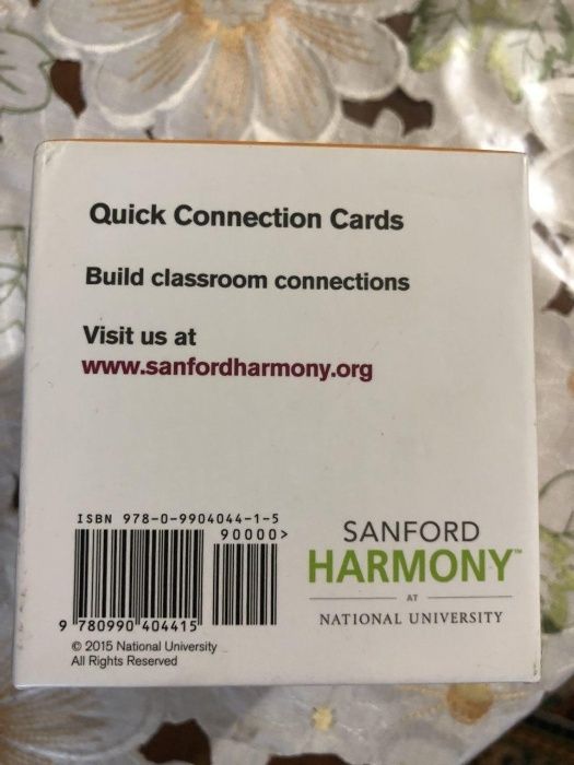 Sanford Harmony Quick Connection Cards Карты быстрого доступа