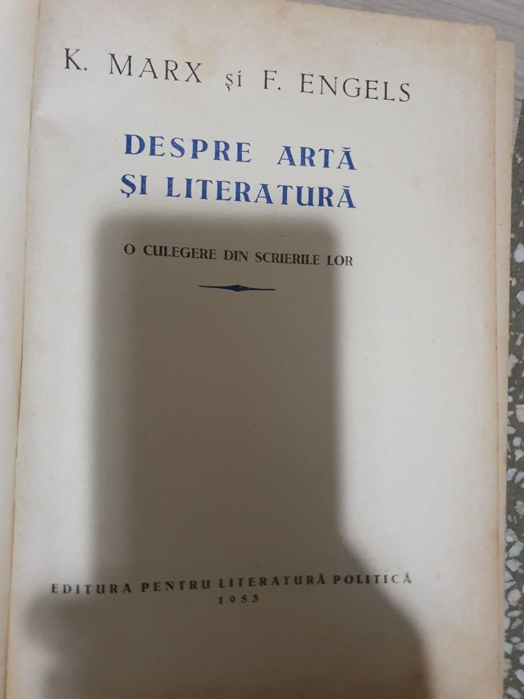 Despre Arta și literatura/Marx/Engels