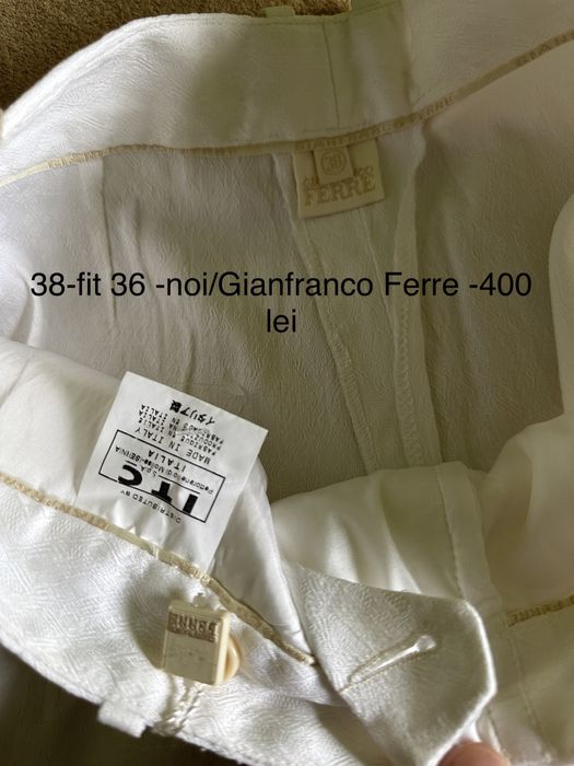 pantaloni Gianfranco Ferre și Alberta Ferretti 36-38 noi