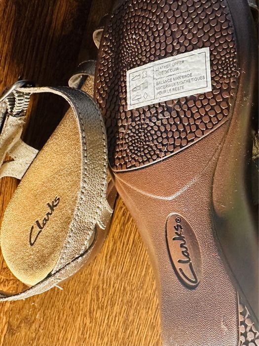Sandale Clarks Piele Bronz