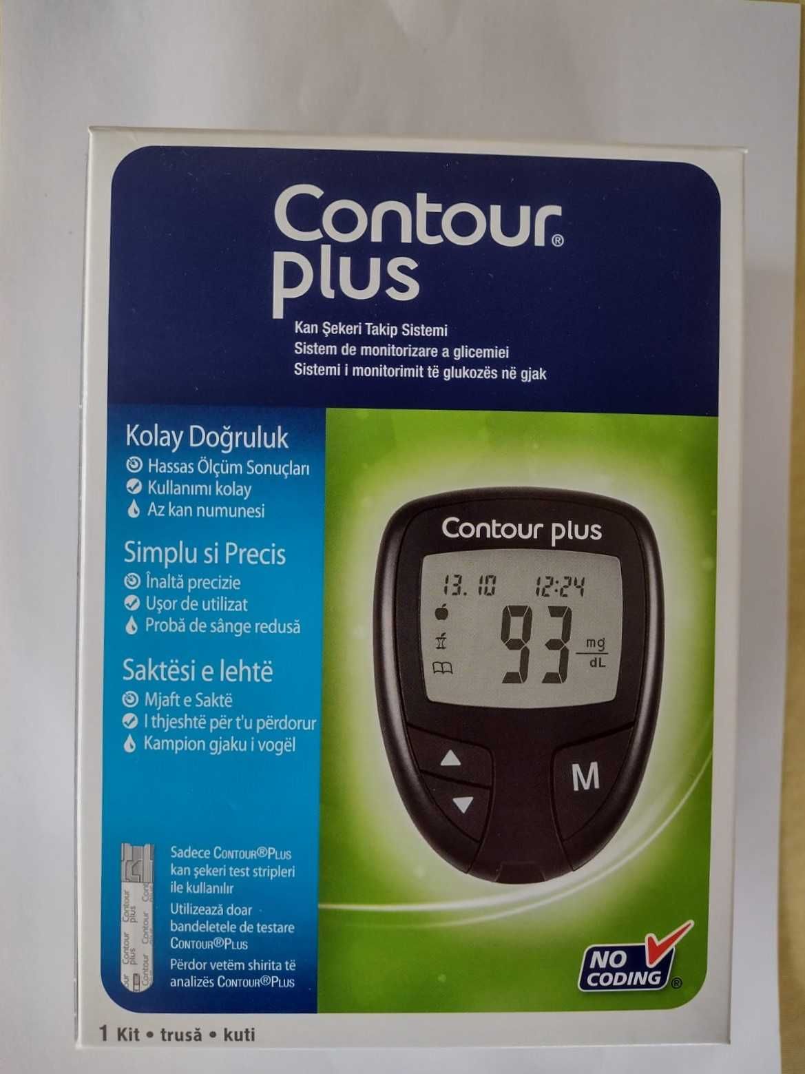 Glucometru Contour plus, sigilat, trusa completa, usor de folosit