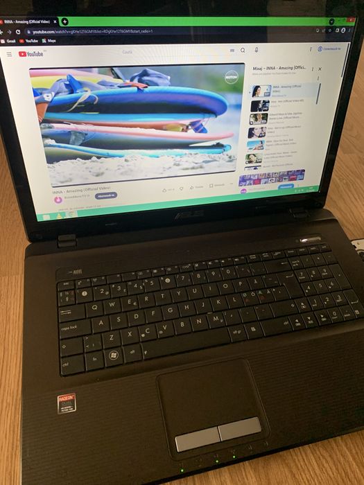 Laptop Asus display mare 17,3 led,500gb mem,4gb ram,baterie buna cu in