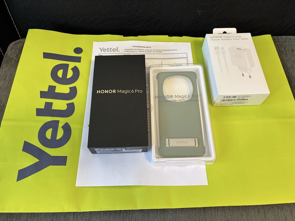 КАТО НОВ 512GB Honor Magic 6 Pro Yettel Гаранция 2027г. Green