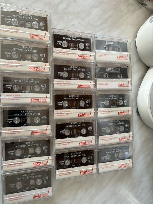 Vand casete audio cursuri limba germana, spaniola