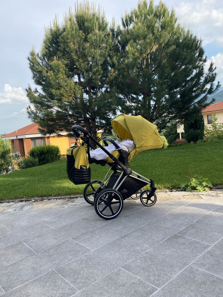 Количка с 3 коша Cybex Priam Mustard Yellow