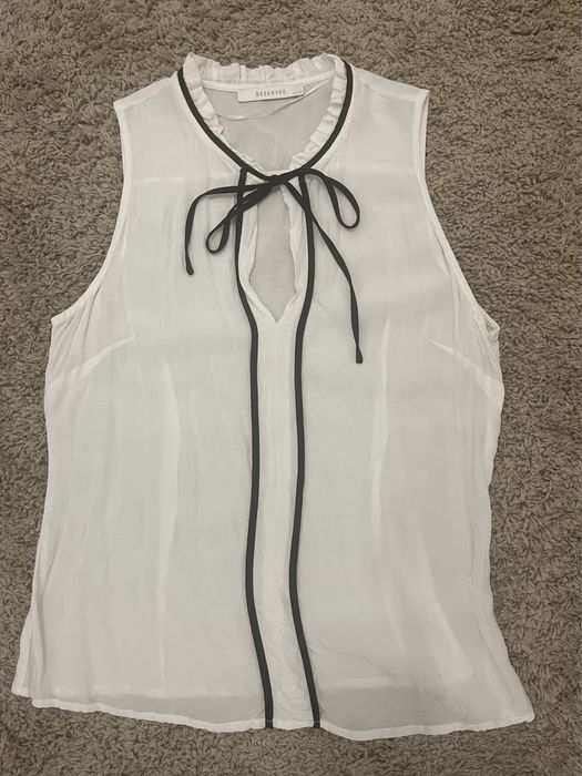 Camasa alba cu funda neagra Reserved L 100%vascoza