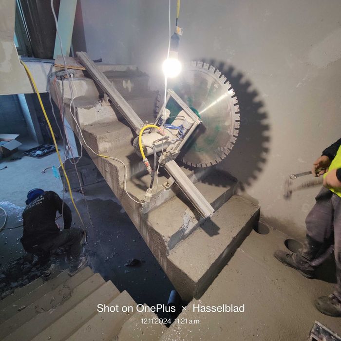 Carotare si taieri beton cu disc diamantat, taiere beton placa, zid