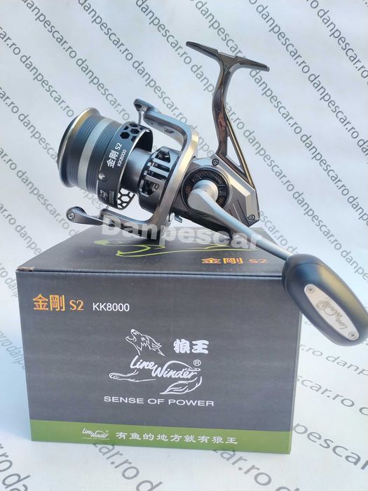 SET 4 Mulinete Crap Line Winder KK8000 cu tambur long-cast 0,40mm/260m