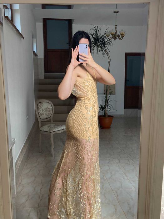 Rochie Agnes Toma nepurtata, spatele decupat, marimea M