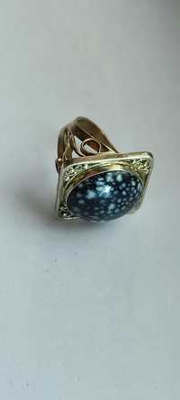 Женское серебряное кольцо с камнем леопардовый ОПАЛ