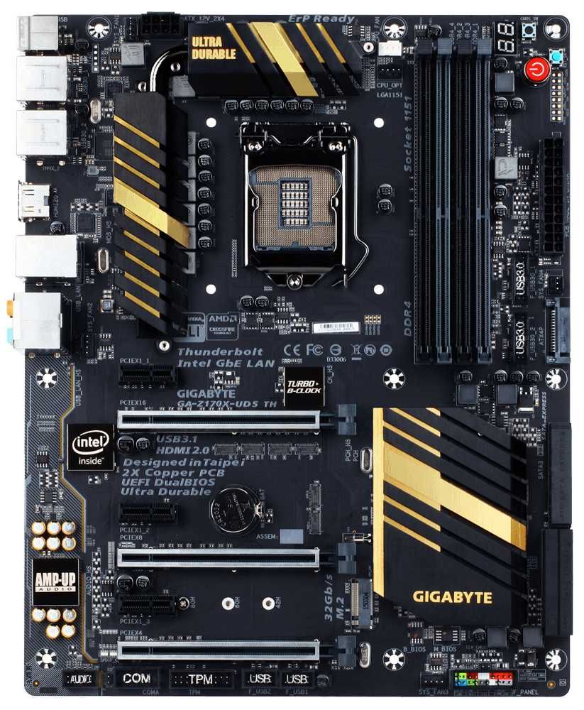 Дъно Дънна платка GIGABYTE GA-Z170X-UD5 TH 1151 DDR4 до 64GB OVERCLOCK