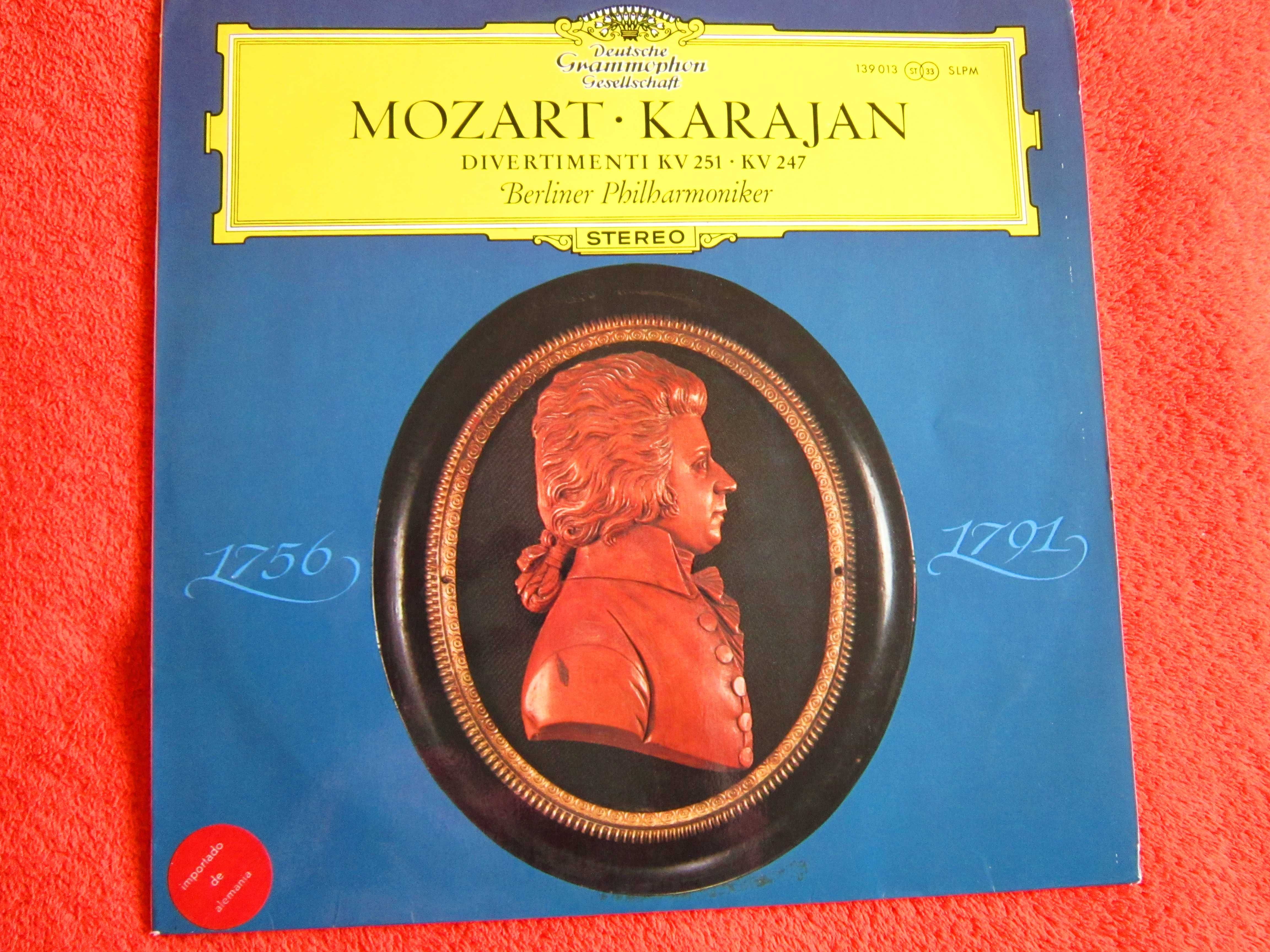 vinil Mozart Divertimento nr.10&nr.11 dir.Karajan,made in Germany