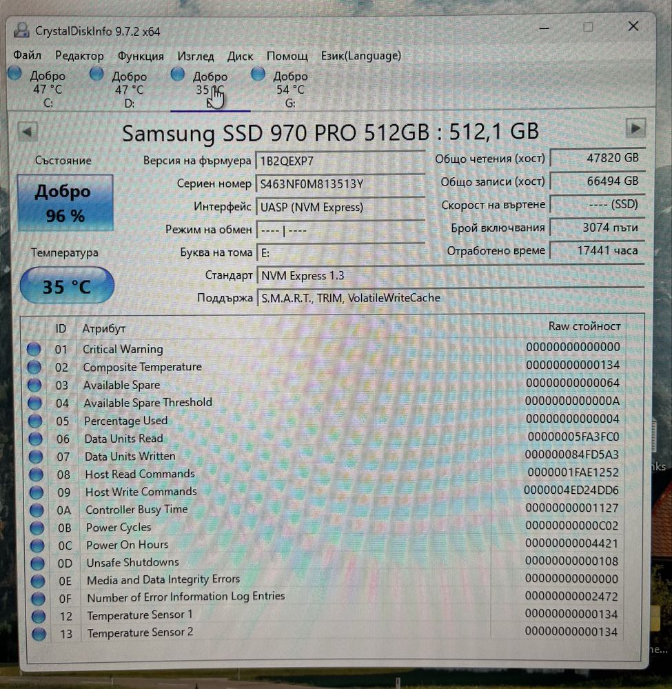 Диск Samsung 970 Pro 512GB NVME
