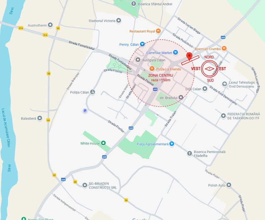 Apartament spațios, 4 camere, etaj 1, central, Calan