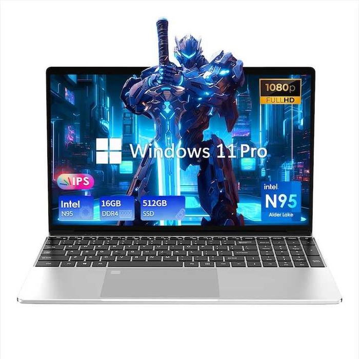 Laptop GXMO 15.6 Intel N95 Quad-Core 16GB RAM SSD 512GB, FHD 1920x1080