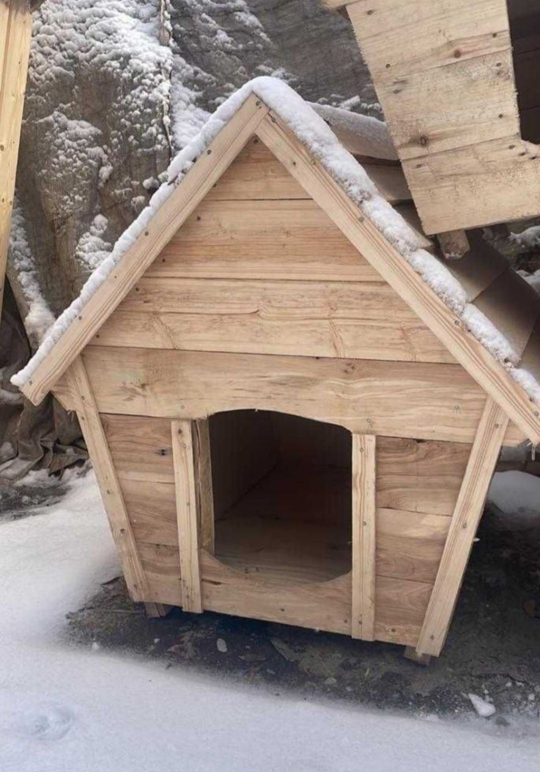 Утеплённая будка, домик, вольер для собака