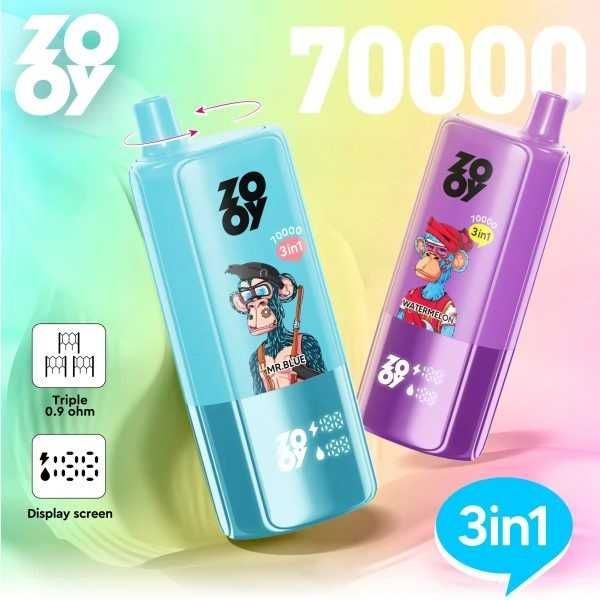 Set 2 buc. Zooy 70000 Puffs – 3in1 Ultra Vape