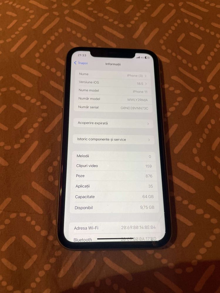 Vand iphone 11 blu impecabil fara, nicio problema !! 64 GB !!