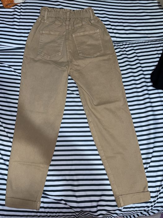 Blugi paperbag bej Bershka 34