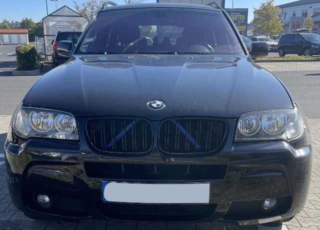 Grile Duble M Nari Bara Fata BMW X3 E83 Facelift 2007-2011, Negru Luci