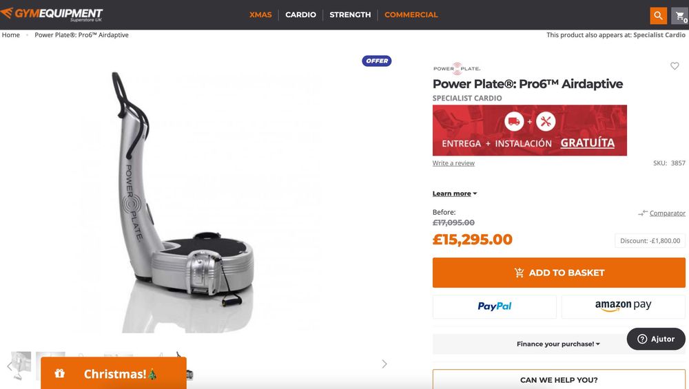 Power Plate Pro6 Airdaptive cu cabluri dinamice ProMotion