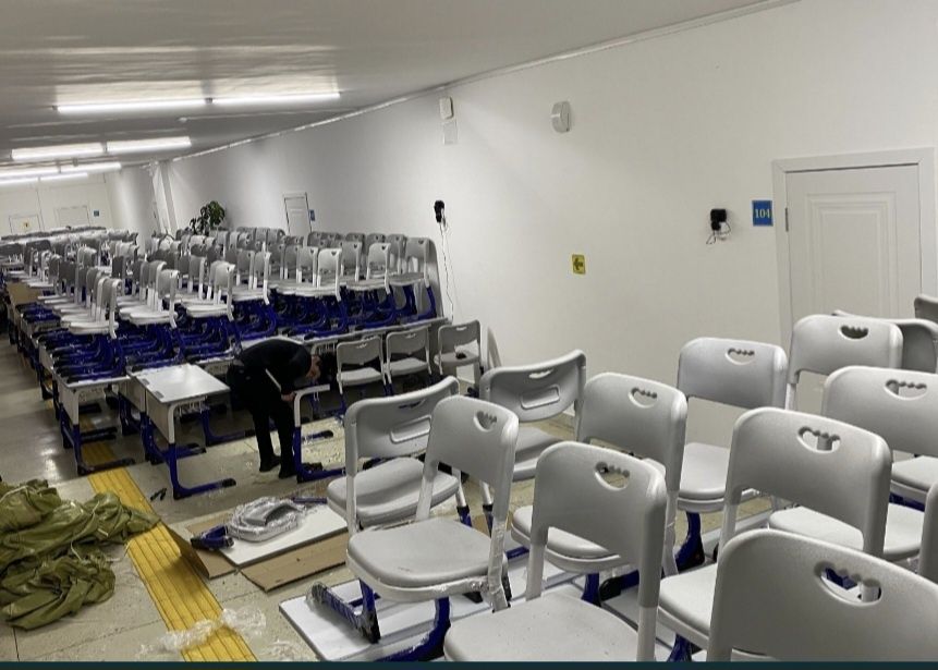 Сборка школьных парт и металических шкафов, складских стелажей