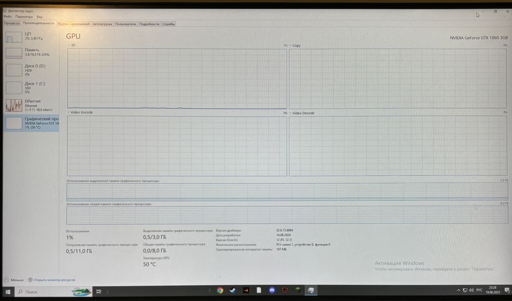 Компьютер для игр и работы | GTX 1060 | i5 | 16 ГБ ОЗУ | SSD + HDD